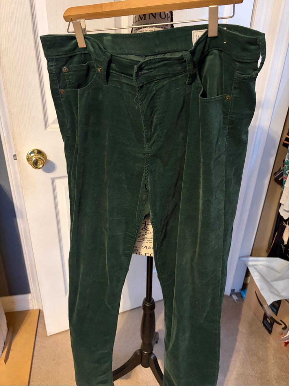 Women’s Tall Green Velour Pants